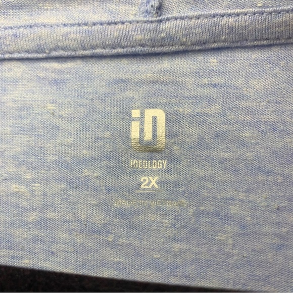 NWT Ideology Heather Blue Plus Full Zip Up Hoodie, size 2X - Picture 3 of 12